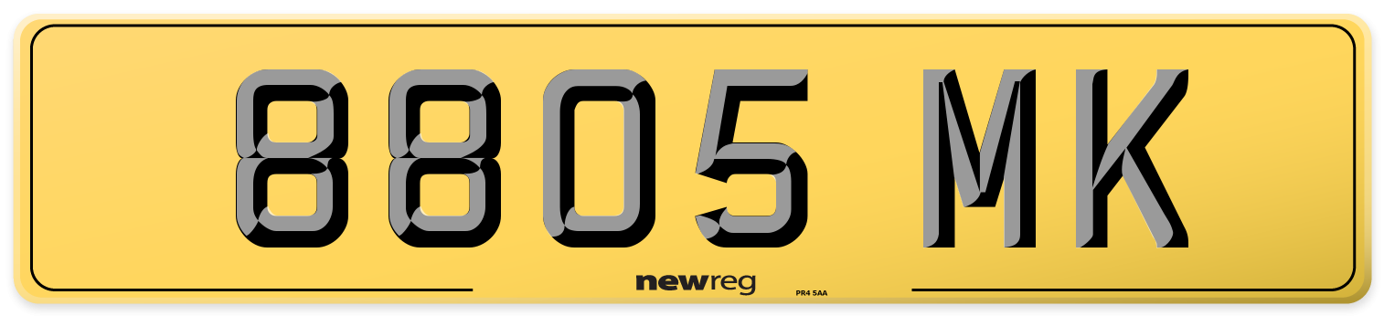 8805 MK Rear Number Plate