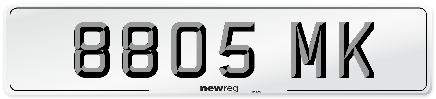 8805 MK Front Number Plate