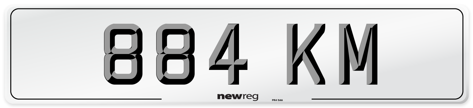 884 KM Front Number Plate