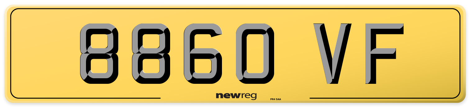 8860 VF Rear Number Plate