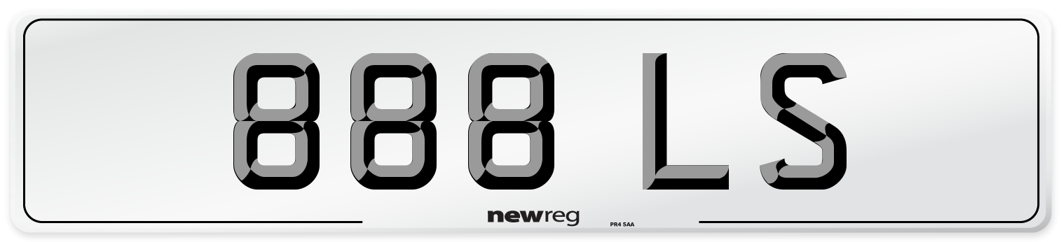 888 LS Front Number Plate