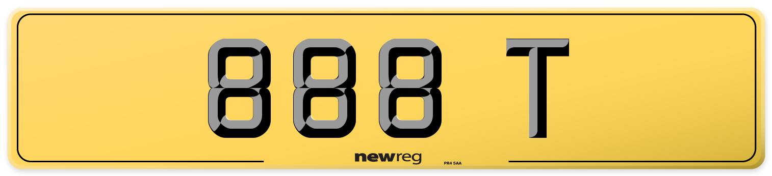 888 T Rear Number Plate