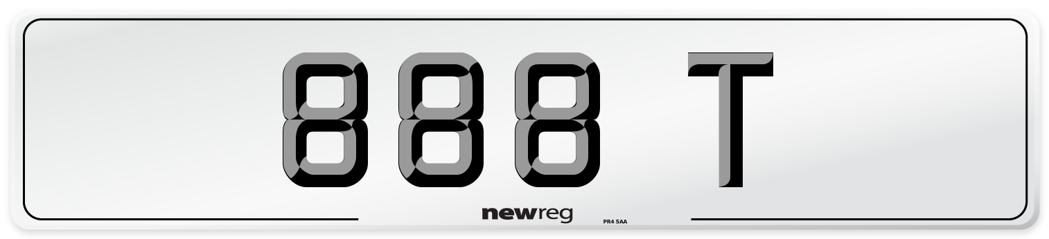 888 T Front Number Plate