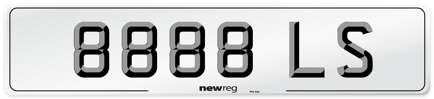 8888 LS Front Number Plate