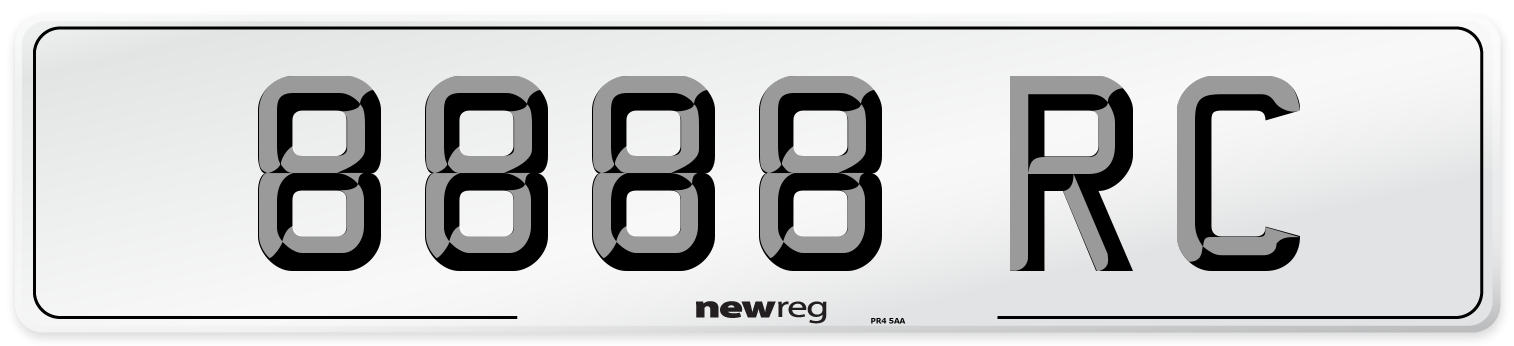 8888 RC Front Number Plate