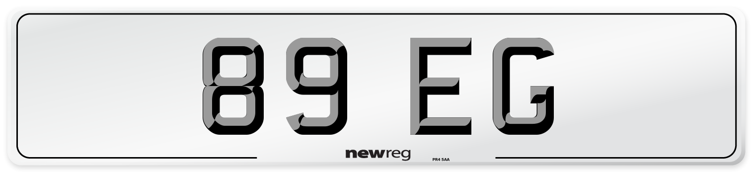 89 EG Front Number Plate