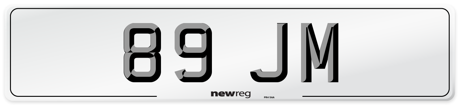 89 JM Front Number Plate
