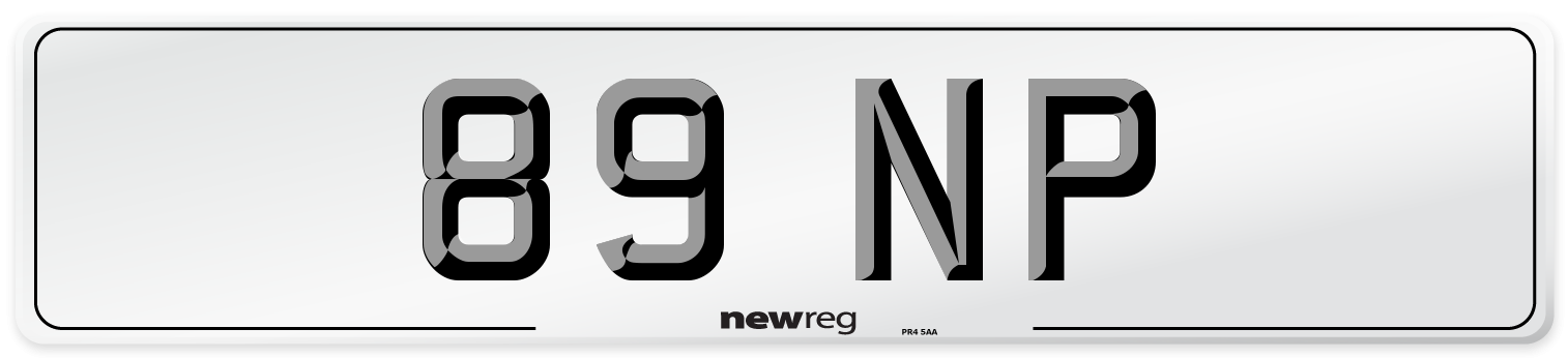 89 NP Front Number Plate