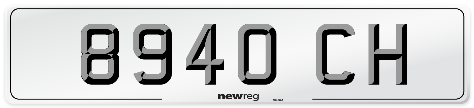 8940 CH Front Number Plate