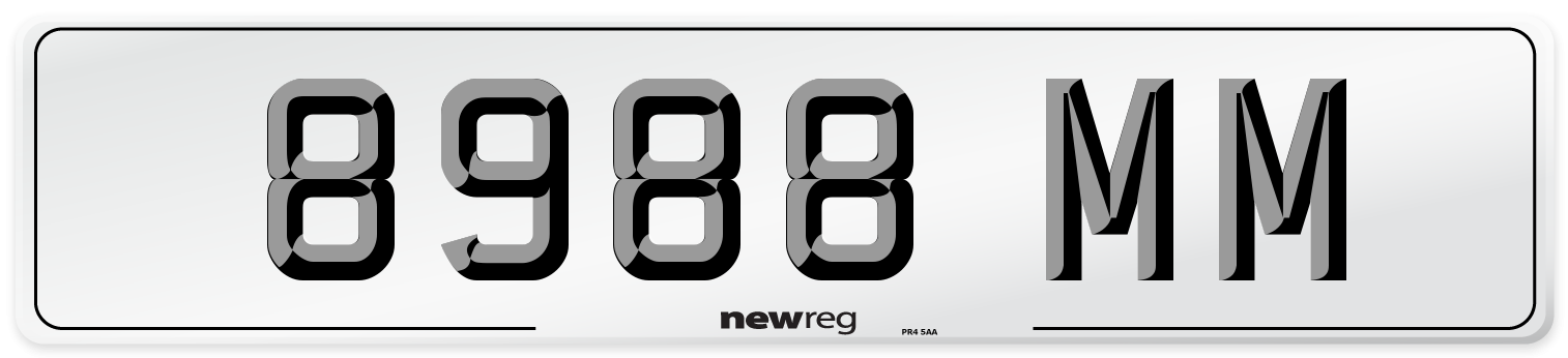8988 MM Front Number Plate