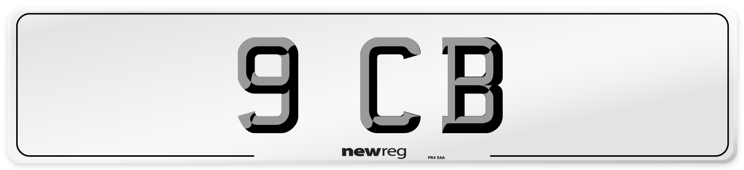 9 CB Front Number Plate