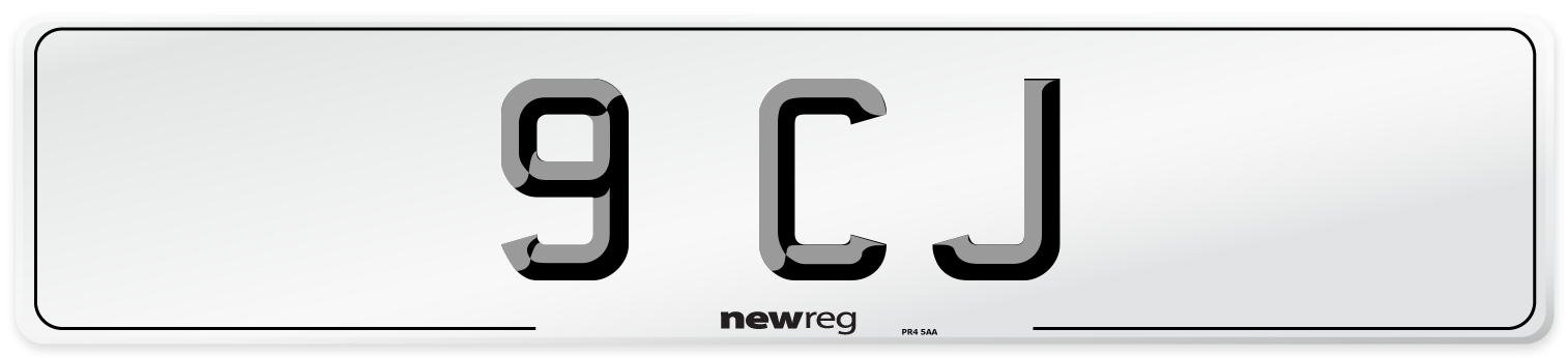 9 CJ Front Number Plate