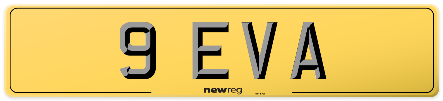 9 EVA Rear Number Plate