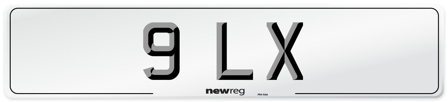 9 LX Front Number Plate