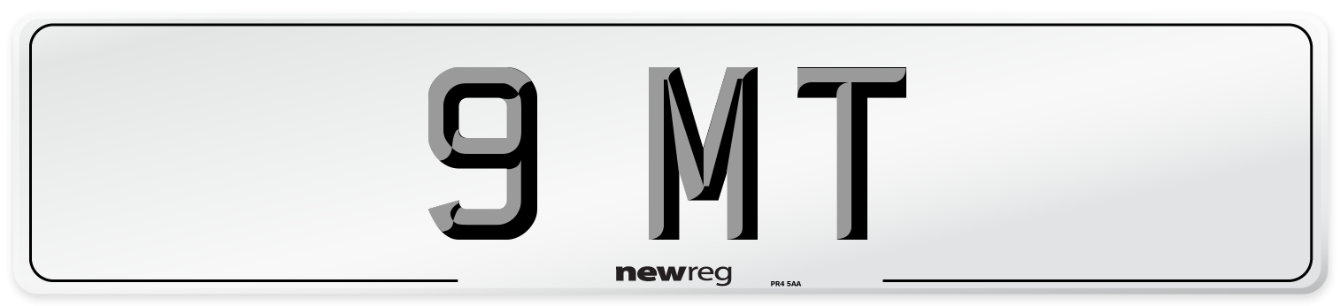 9 MT Front Number Plate