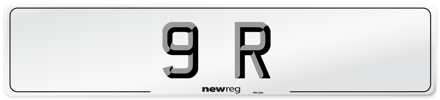 9 R Front Number Plate