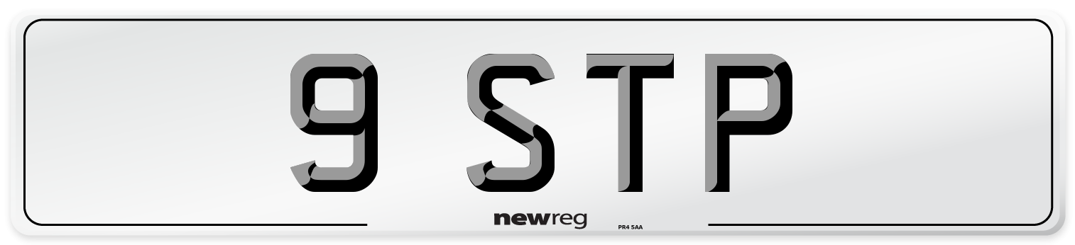 9 STP Front Number Plate