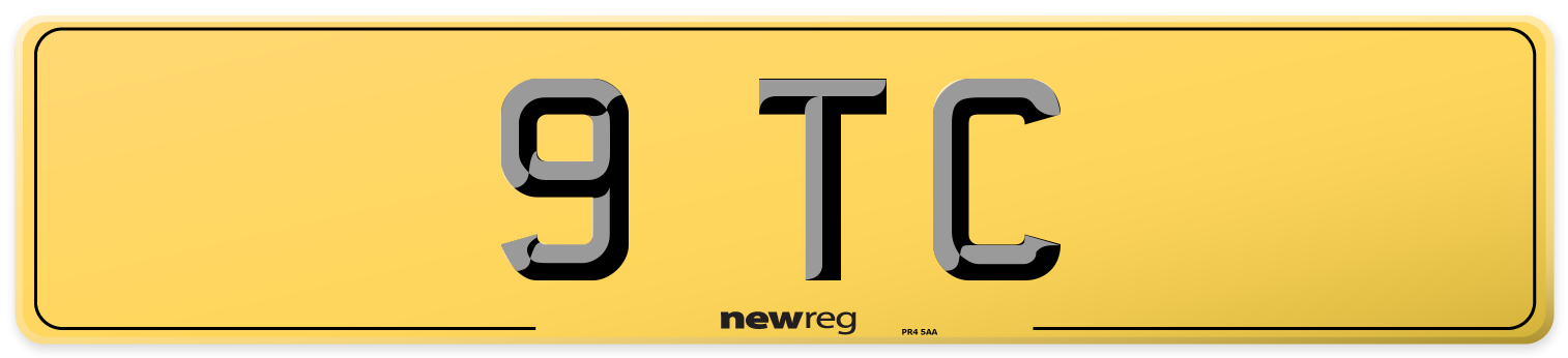 9 TC Rear Number Plate