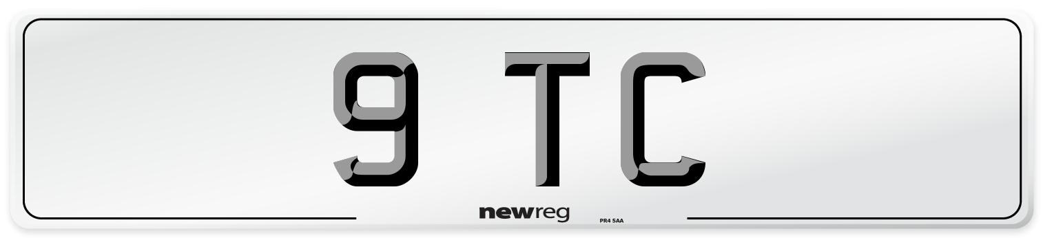 9 TC Front Number Plate