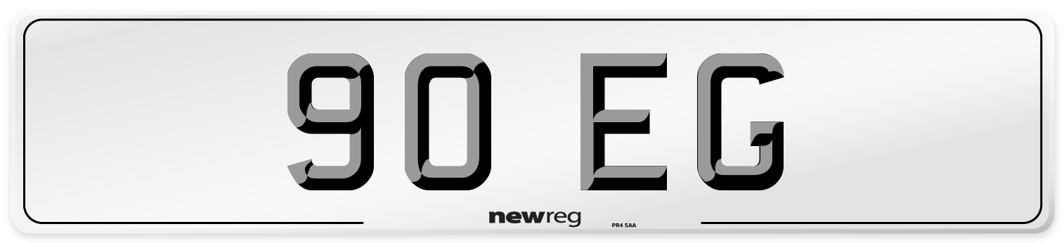 90 EG Front Number Plate