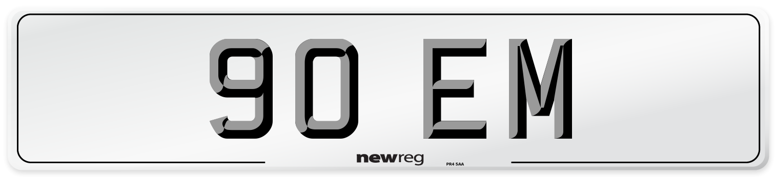 90 EM Front Number Plate