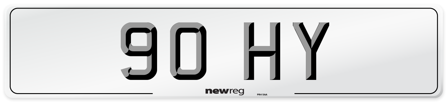 90 HY Front Number Plate