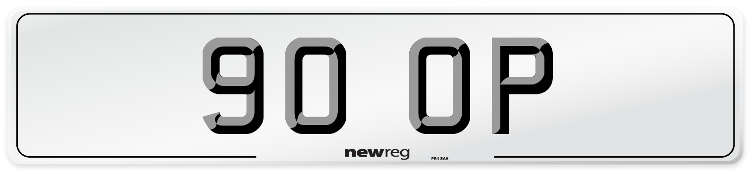 90 OP Front Number Plate