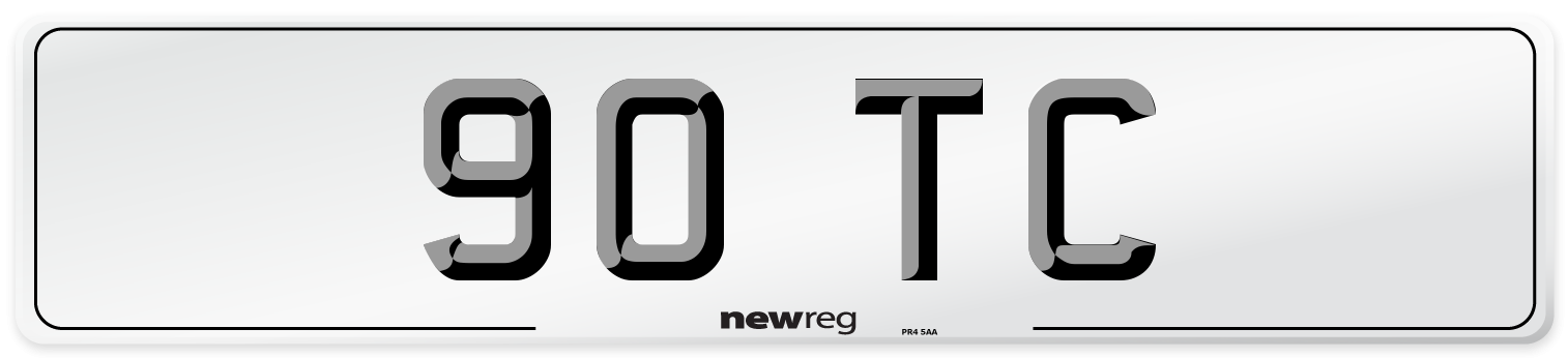 90 TC Front Number Plate
