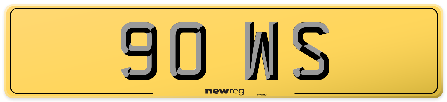 90 WS Rear Number Plate