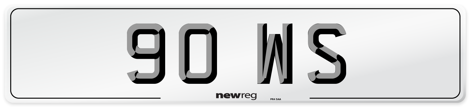 90 WS Front Number Plate