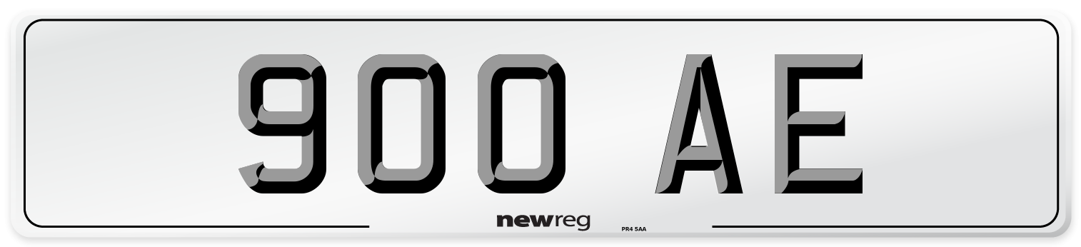 900 AE Front Number Plate