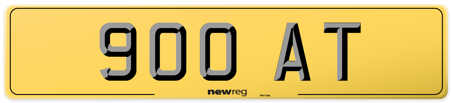 900 AT Rear Number Plate