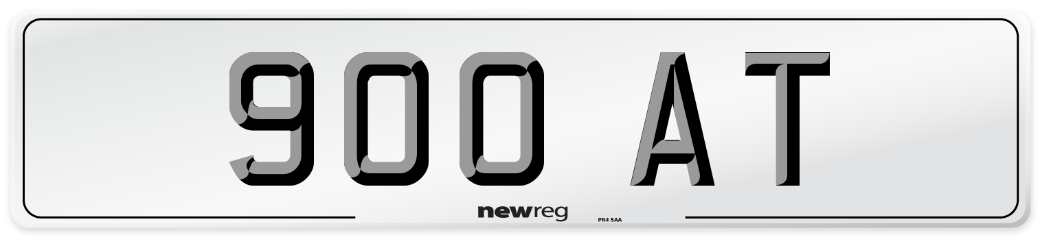 900 AT Front Number Plate