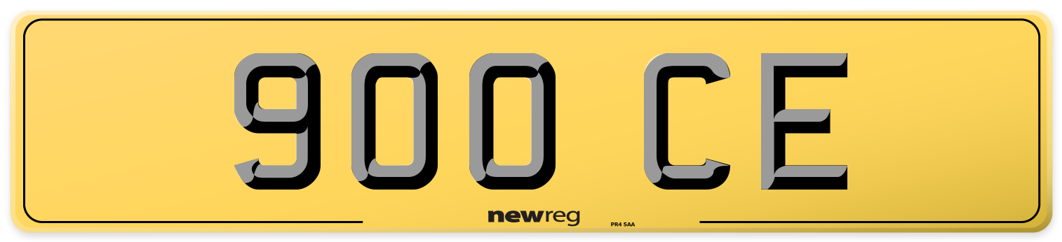 900 CE Rear Number Plate