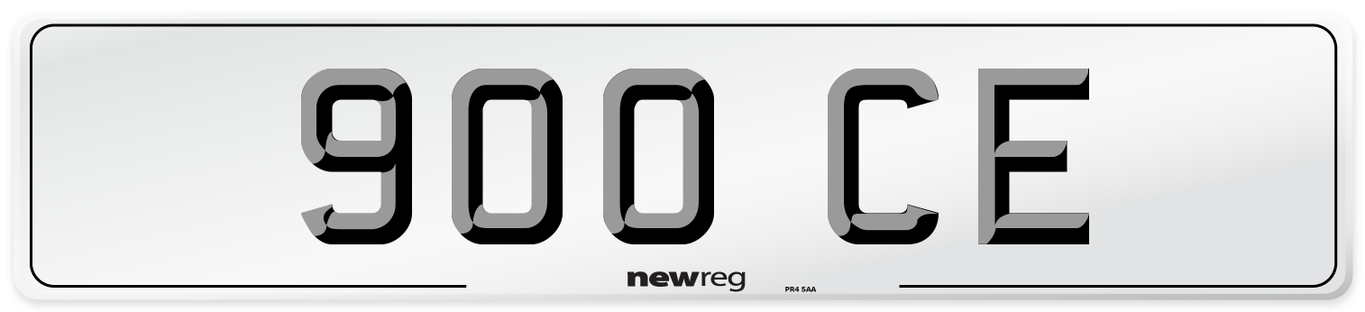 900 CE Front Number Plate