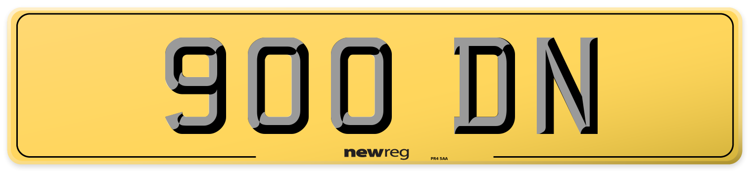 900 DN Rear Number Plate