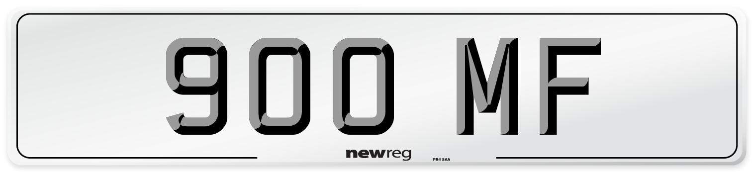 900 MF Front Number Plate