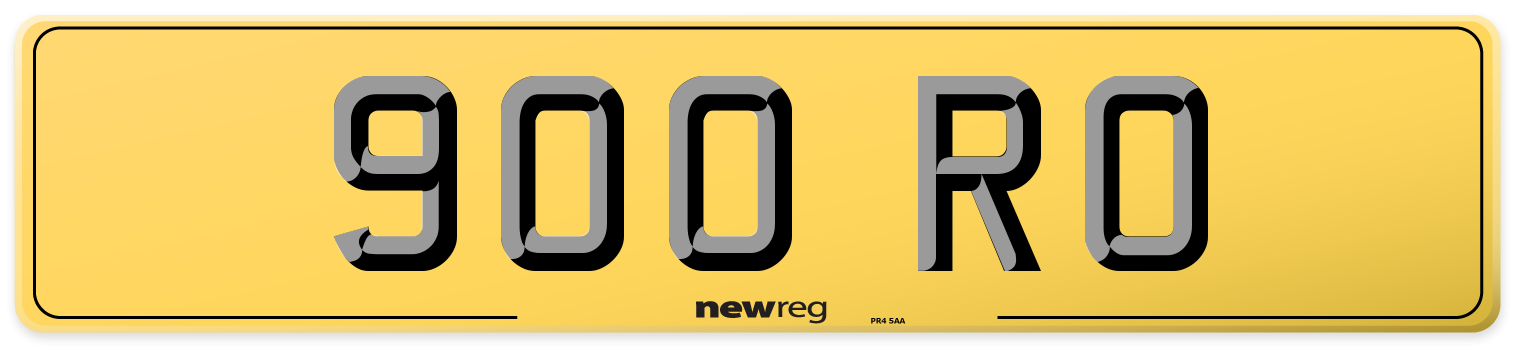 900 RO Rear Number Plate