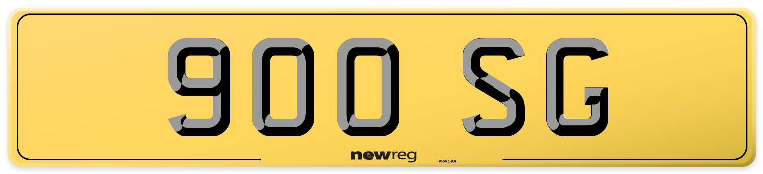 900 SG Rear Number Plate