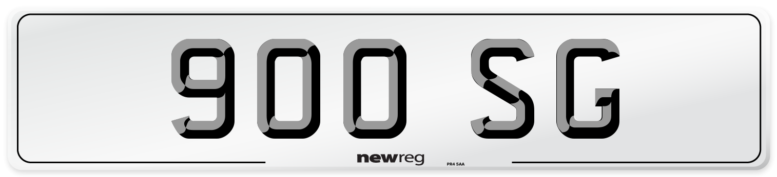 900 SG Front Number Plate