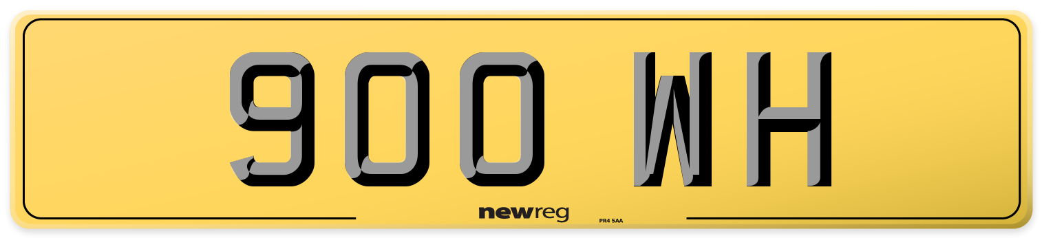 900 WH Rear Number Plate