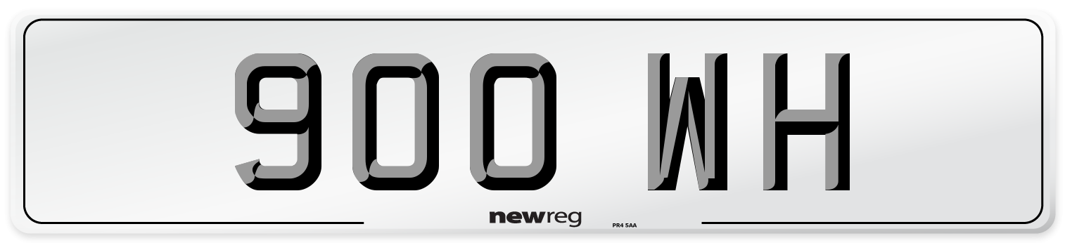 900 WH Front Number Plate