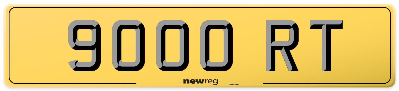 9000 RT Rear Number Plate