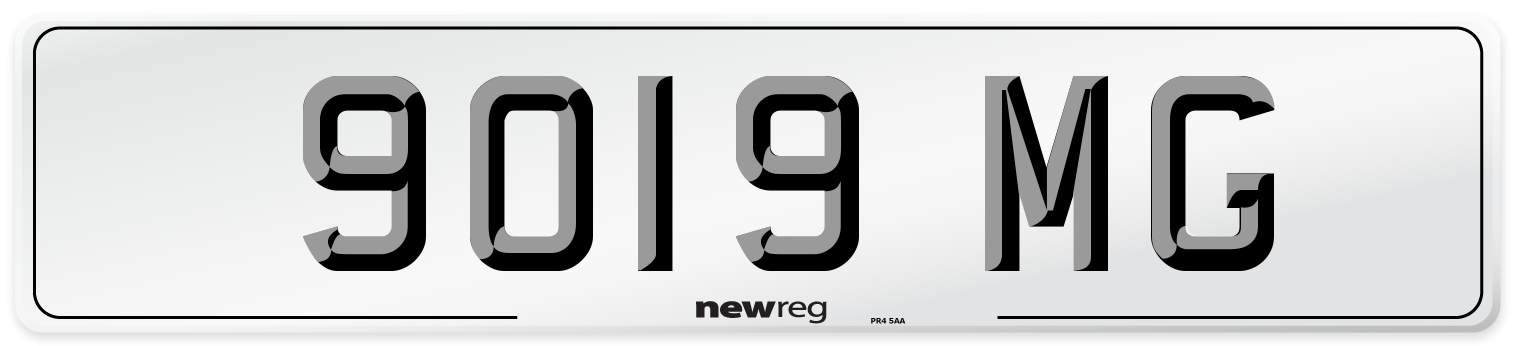 9019 MG Front Number Plate