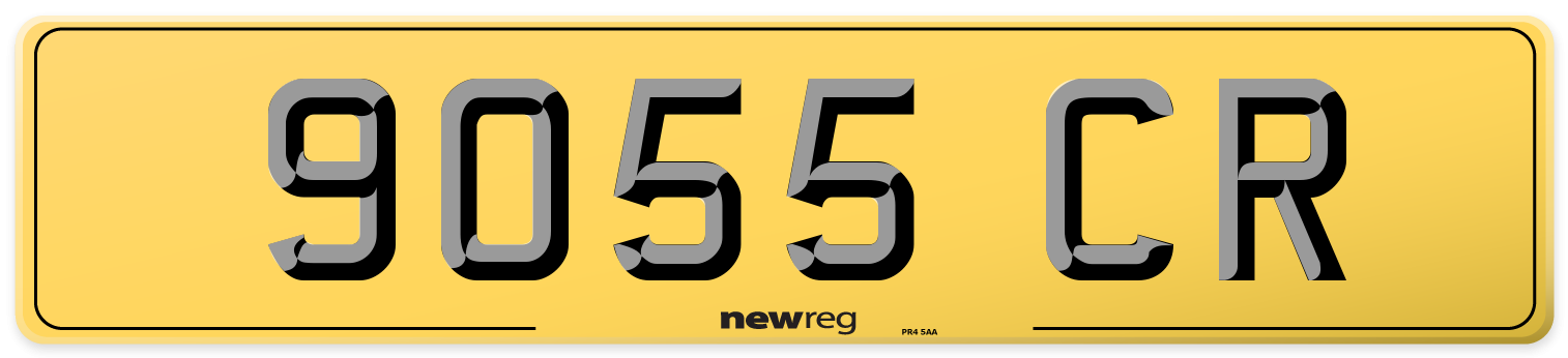 9055 CR Rear Number Plate