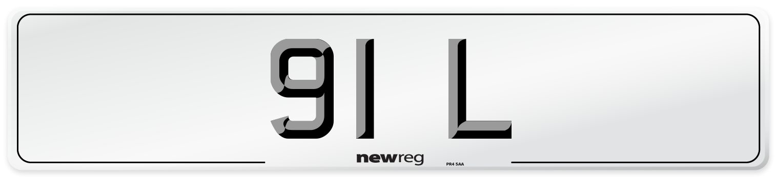 91 L Front Number Plate