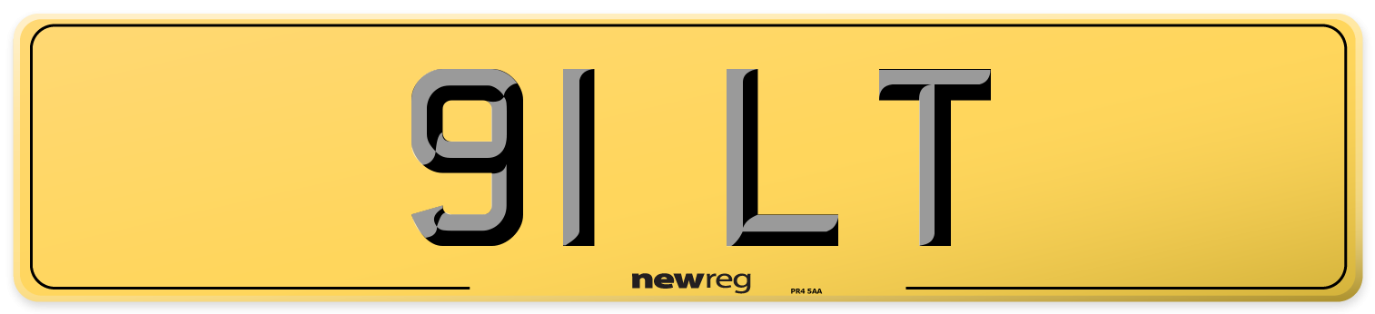 91 LT Rear Number Plate