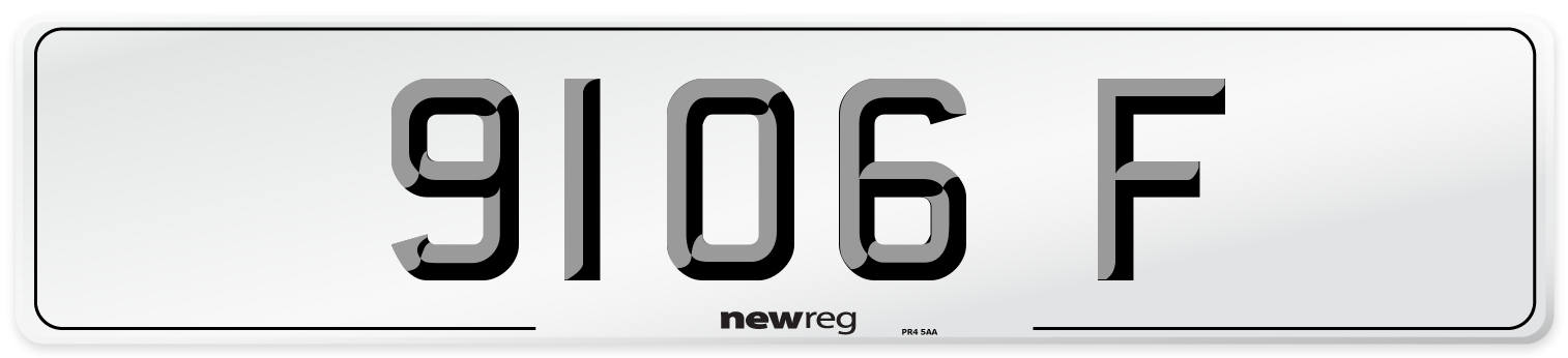 9106 F Front Number Plate