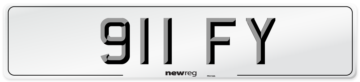 911 FY Front Number Plate