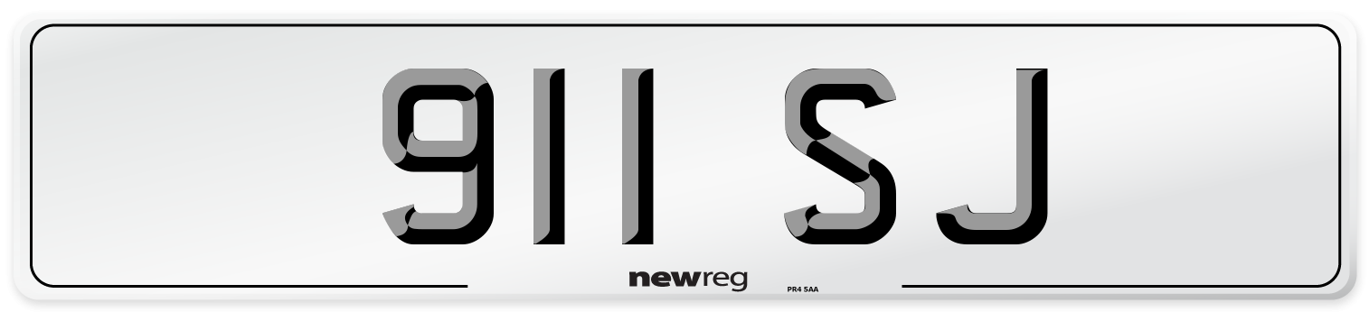 911 SJ Front Number Plate